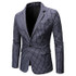 PARKLEES Plaid Checked  Slim Fit One Button Suit Blazer