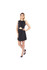Robe nouée sans manches à taille découpée et diamant