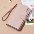Wallet Female PU Leather Wallet Leisure Purse Black Style 3Fold