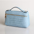 Fashion Crocodile Embossed Leather Women Clutch Make Up Bag Handbags