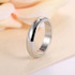 Simple Smooth Stainless Steel Rings Engagement Couples Ring Fashion Jewelry