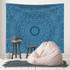 Black Mandala Indian Tapestry Wall Hanging Bohemian