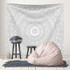 Black Mandala Indian Tapestry Wall Hanging Bohemian