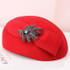 Lady Rhinestone Decorated Fedoras Hat Women's Fashion Wool Hat Girls