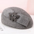 Lady Rhinestone Decorated Fedoras Hat Women's Fashion Wool Hat Girls
