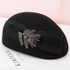 Lady Rhinestone Decorated Fedoras Hat Women's Fashion Wool Hat Girls
