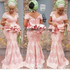 Glamorous Aso Ebi Styles Mermaid Evening Dresses Party Gowns with Peplum 2019 Lace Long Sleeve Formal Nigerian Prom Dress