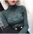 Women Lace Blouses Shirts Sexy Hollow Out Long Sleeve Solid Blouse Lady