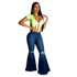 Fashion Denim Flare Pants Women Retro Ripped Jeans Wide Leg Trousers Lady