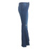 Fashion Denim Flare Pants Women Retro Ripped Jeans Wide Leg Trousers Lady