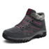 Winter Women's Snow Boots Leather Women Warm Thick Plush Snow Boots