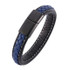 Trendy Mens Bracelets Jewelry Black Red Braided Leather Bracelet Stainlees