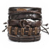 Vintage Leaf Feather Multilayer Leather Bracelet Men Fashion Braided Handmade Star Rope Wrap