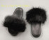 Ladies Summer Real Fox Fur Slippers Furry Fur Slippers Cute Fluffy Fur Slippers Fox Fur Slides Plush Slippers Luxury Slippers
