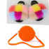 Summer Women Real Fox Fur Slippers Furry Fur Slides Rainbow Jelly Bags Sweet Plush Slippers Ladies Party Shoe Brand slippers