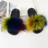 fujin furry slides for unisex women fur leather faux summer shoes indoor furry slippers flat women's sandals zapatos de mujer