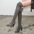 Women Stretch Faux Suede Thigh High Boots Sexy Fashion Over the Knee Boots