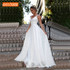 Luxury Bohemian Ivory Lace Wedding Dress 2019 Long Wedding Gowns V-Neck Backless BOHO Rural Beach Women Party bridal Dresses New