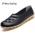Loafers genuine leather flat women shoes