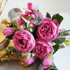 Rose Peony Artificial Silk Flowers Wedding Bouquet