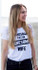 Wife & Husband Letter Print T Shirt