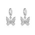Iced Out Butterfly Necklace Set Cuban Link Chain Choker Necklace Women Girls Butterfly Chains Bling Hip Hop Pendant Jewelry