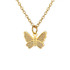 Iced Out Butterfly Necklace Set Cuban Link Chain Choker Necklace Women Girls Butterfly Chains Bling Hip Hop Pendant Jewelry