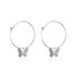 Iced Out Butterfly Necklace Set Cuban Link Chain Choker Necklace Women Girls Butterfly Chains Bling Hip Hop Pendant Jewelry