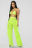 Ruffle Beach Pants Swimwear Cover up Sheer High Waist Mesh Beach Pants