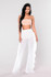 Ruffle Beach Pants Swimwear Cover up Sheer High Waist Mesh Beach Pants