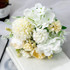 Meldel Artificial Peony Flowers Silk Bouquet for Wedding Decoration Small Fake Rose Flowers Home Decor DIY Faux Rose Peony Flore