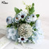 Meldel Artificial Peony Flowers Silk Bouquet for Wedding Decoration Small Fake Rose Flowers Home Decor DIY Faux Rose Peony Flore