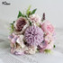 Meldel Artificial Peony Flowers Silk Bouquet for Wedding Decoration Small Fake Rose Flowers Home Decor DIY Faux Rose Peony Flore