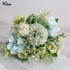Meldel Artificial Peony Flowers Silk Bouquet for Wedding Decoration Small Fake Rose Flowers Home Decor DIY Faux Rose Peony Flore