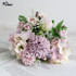 Meldel Artificial Peony Flowers Silk Bouquet for Wedding Decoration Small Fake Rose Flowers Home Decor DIY Faux Rose Peony Flore