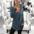 Women Deep V-Neck Long Sleeve Tee With Pocket