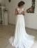 Chic Chiffon Ivory Wedding Dress A Line Lace Cheap Wedding Dress #ER153