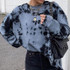 Tie Dye O-neck Autumn Women's Hoodie