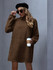 Rolled Neck Drop Shoulder Teddy Sweatshirt Dress