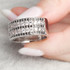925 Sterling Silver Black Crystal Zircon Ring