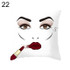 Fashion Glitter Eyelash Lipstick Pillow