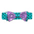 Teal Purple Mermaid Satin Headband Messy Bow
