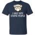 I Only Bite Stupid People Funny Bulldog T-Shirt