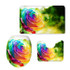 3D Floral Bathroom Set Toilet Cover & Mat (3 pcs)