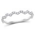Diamond Stackable Band | 10kt White Gold Womens Round Diamond Zigzag Stackable Band Ring 1/5 Cttw |  Splendid Jewellery