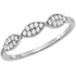 Diamond Stackable Band | 10kt White Gold Womens Round Diamond Oval Cluster Stackable Band Ring 1/8 Cttw |  Splendid Jewellery