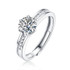0.5ct/1.0ct Classic Round Brilliant Cut Moissanite Diamond Ring Adjustable Size