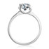 Classic Round Cut Moissanite Diamond Solitaire Ring