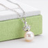 Sterling Silver 9-10mm Freshwater White Pearl Pendant Necklace