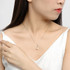 Sterling Silver Freshwater White 9.5-10mm Pearl Necklace Crown Pendant for Women